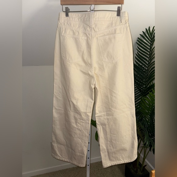 KHAITE‎ The Ian High Rise Loose Wide Leg Jean in Ivory Size 29 - Picture 4 of 5